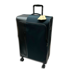 A large canvas suitcase