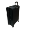A large divided canvas suitcase