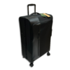 A large divided canvas suitcase