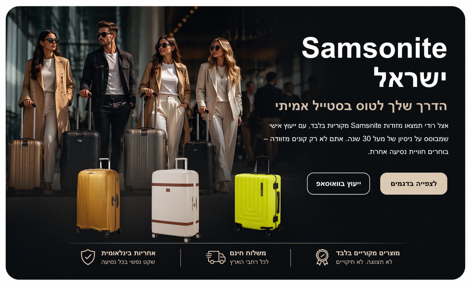 Samsonite ישראל מזוודות יוקרה