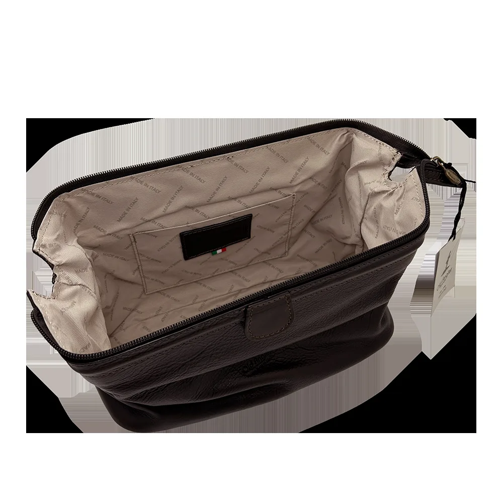 Italian Leather Toiletry Bag - זווית נוספת 2