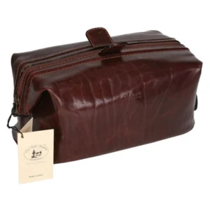 Italian Leather Toiletry Bag - תמונה נוספת 2
