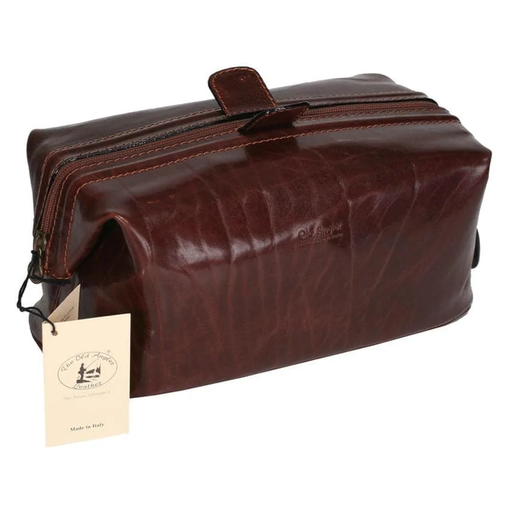 Italian Leather Toiletry Bag - תמונה נוספת 2
