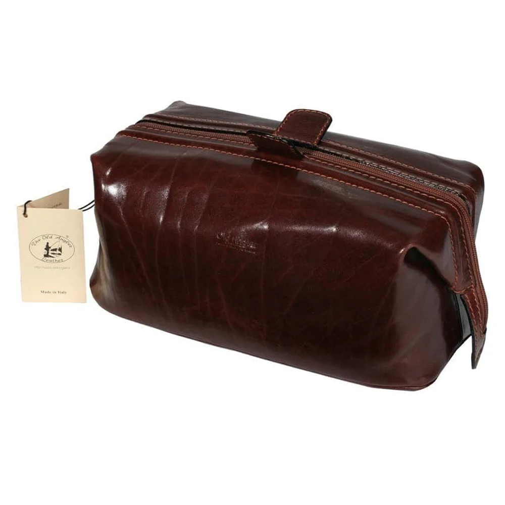 Italian Leather Toiletry Bag - תמונה נוספת 3