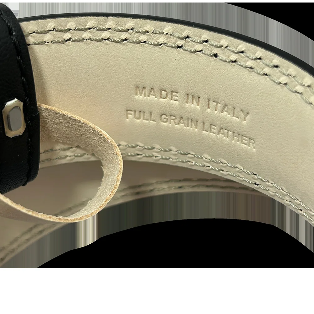 חגורת עור איטלקית לגבר - תמונה נוספת 4